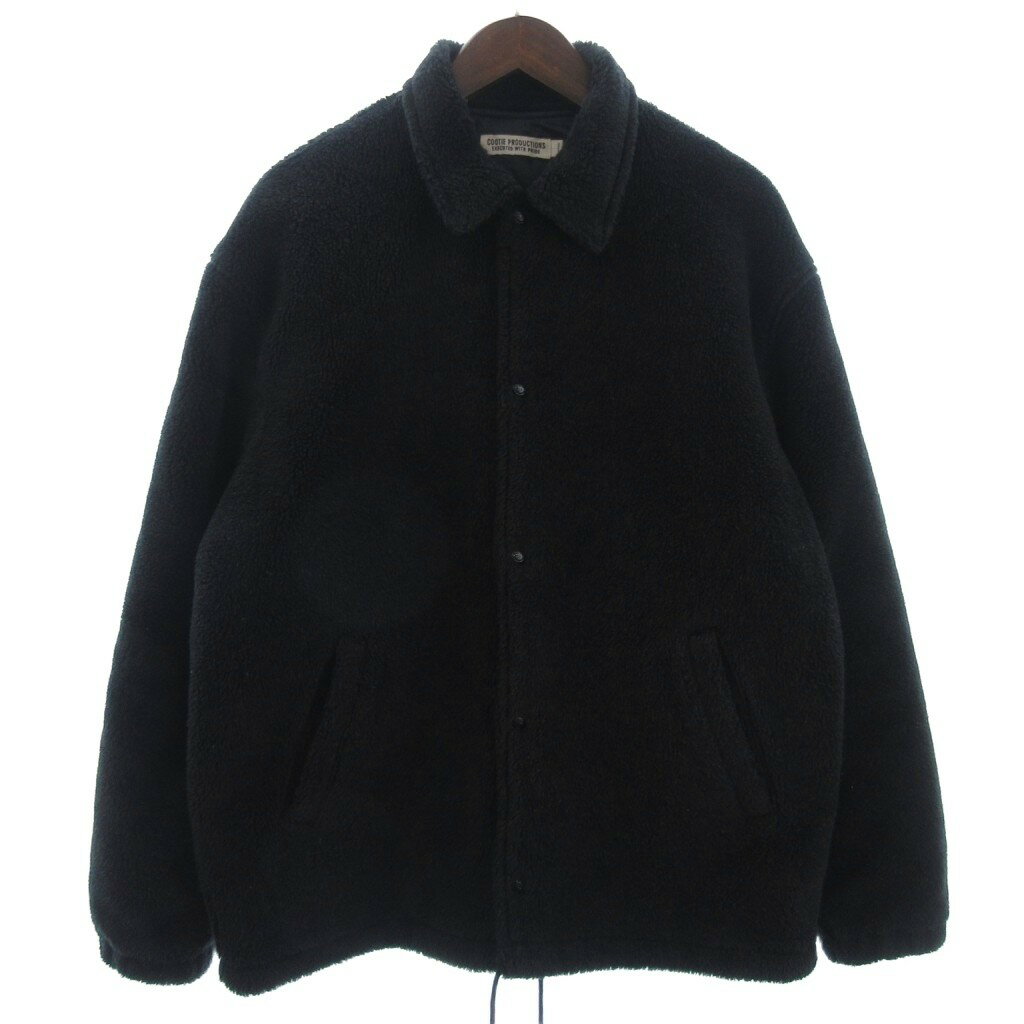 【中古】クーティー COOTIE ボア コーチジャケット 中綿 黒 ブラック L メンズ 【ベクトル 古着】 251016