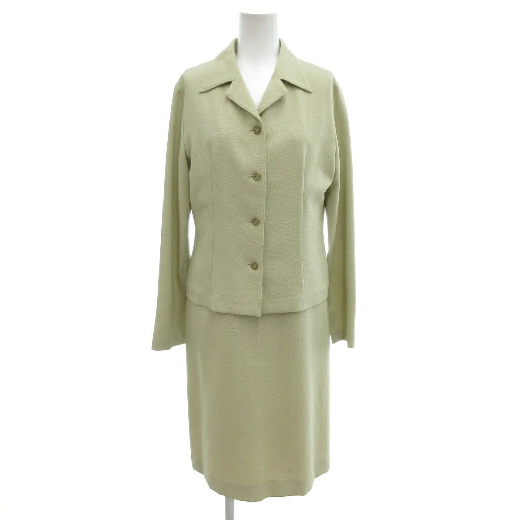 【中古】ヨンドシー 4℃ アンサンブル フォーマル シャツ ブラウス ワンピース M 長袖 ひざ丈 ノースリ..