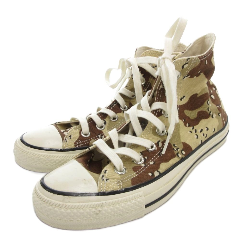 【中古】コンバース CONVERSE ALLSTAR ハイカットスニーカー シューズ 24.5 茶 ブラウン カモフラ 迷彩 /FF ■ECT メンズ 【ベクトル 古着】 251022