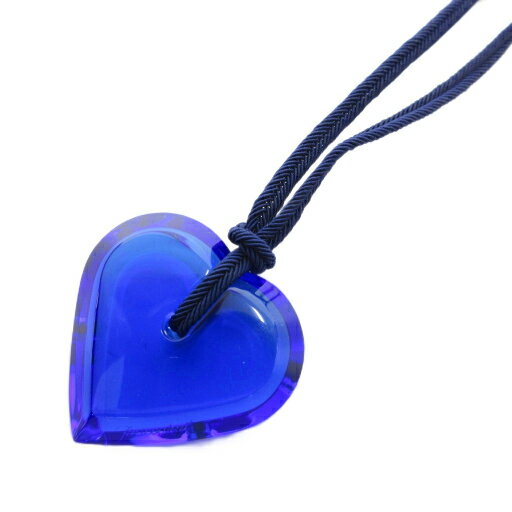 トイプードル Baccarat ブルークリスタル ハートネックレス Baccarat】バカラ オープンハート クリスタル ネックレス 刻印