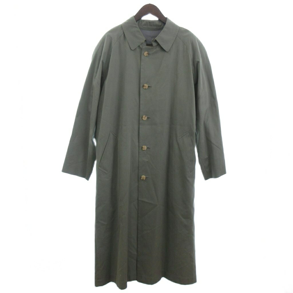 【中古】アラミス ARAMIS ステンカラーコート ロング コットン グリーン系 AR50-36 メンズ 【ベクトル ..