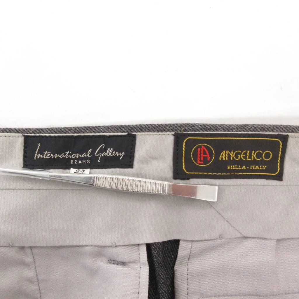 【中古】インターナショナルギャラリービームス INTERNATIONAL GALLERY BEAMS パンツ スラックス ウール 85 グレー 無地 ツータック 長ズボン /YJ ■ECT メンズ 【ベクトル 古着】 251224