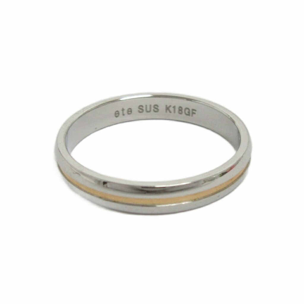 【中古】エテ ete コンビ リング 指輪 ステンレス K18GF シルバーカラー 13号 レディース 【ベクトル 古着】 260210ブランドエテ ete実寸サイズ号数：約13号　　素材SUS G18GF色シルバーカラー ゴールドカラー状態僅かに小傷がありますが、使用感が少なく、状態の良い商品です。※あくまでも中古品ですので掲載写真や記載内容をご確認いただき、ご理解の上ご購入ください。付属品保存袋商品のお問い合わせの回答を休止しております。＊各商品ページの商品詳細等をご確認の上ご購入ください。【中古】エテ ete コンビ リング 指輪 ステンレス K18GF シルバーカラー 13号 レディース 【ベクトル 古着】 260210状態ランク　”A”詳細については、下記および「状態ランクについて」ページをご覧ください。未使用・新品の商品ほぼ新品同様の商品使用感が少なく、かなり状態の良い商品使用感はあるが、傷や汚れの少ない商品使用感の他、傷や汚れが見られる商品かなり大きな傷みがある難あり商品※S〜CランクはUSED品となりますので、使用感をご理解の上でご入札下さい。状態ランクについてinformationブランドエテ ete実寸サイズ号数：約13号　　素材SUS G18GF色シルバーカラー ゴールドカラー状態僅かに小傷がありますが、使用感が少なく、状態の良い商品です。※あくまでも中古品ですので掲載写真や記載内容をご確認いただき、ご理解の上ご購入ください。付属品保存袋商品のお問い合わせの回答を休止しております。＊各商品ページの商品詳細等をご確認の上ご購入ください。本商品は一点物です他サイトや店舗にて販売している商品です。多少のお時間差にて欠品になることもございます。予めご了承頂ますようお願い致します。ベクトル・サイズガイドはこちらこの商品と同じブランドの商品を見る
