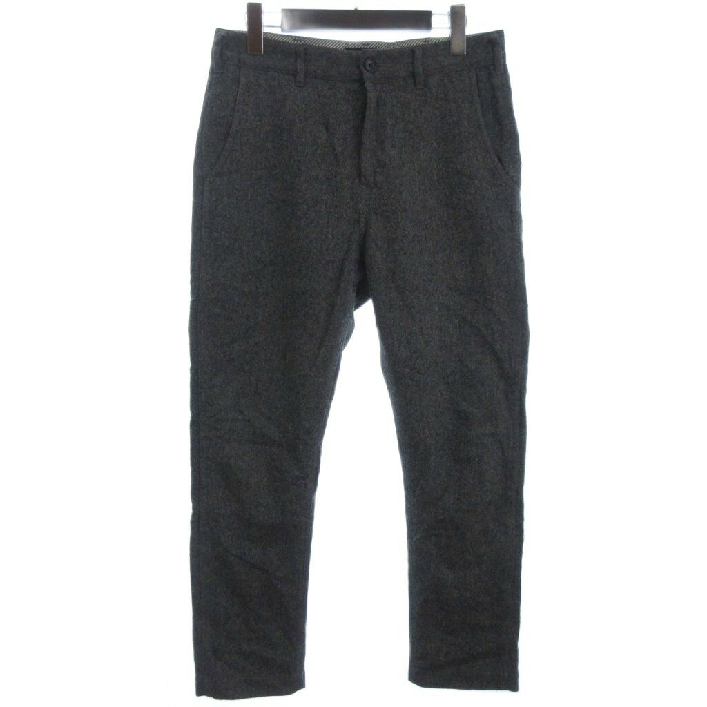 【中古】ビームス BEAMS ウール混 ネップ テーパードパンツ グレー系 S ■GY56 メンズ 【ベクトル 古着】 260209