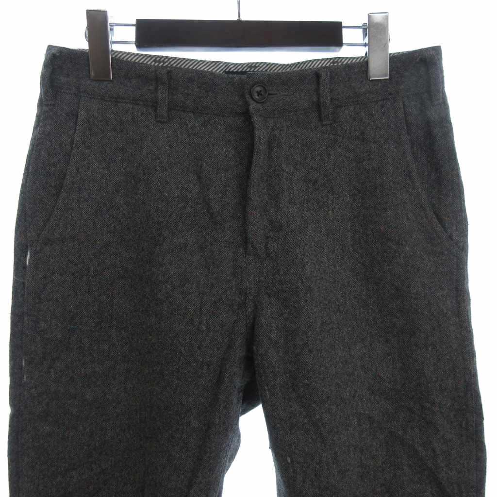 【中古】ビームス BEAMS ウール混 ネップ テーパードパンツ グレー系 S ■GY56 メンズ 【ベクトル 古着】 260209