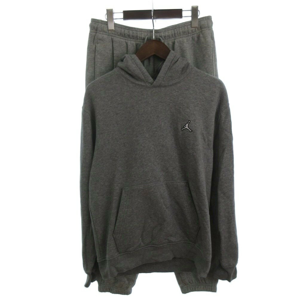 【中古】ナイキ NIKE ジョーダン 上下 セットアップ スウェット 裏起毛 グレー S L メンズ 【ベクトル 古着】 260328