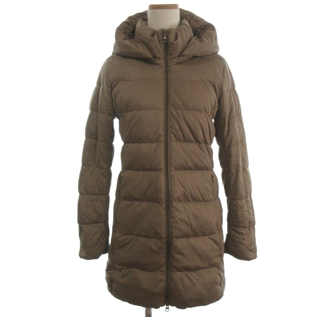 Rakuten - 【中古】ユニクロ UNIQLO ストレッチ ダウンコート ブラウン S レディース 【ベクトル 古着】 260413