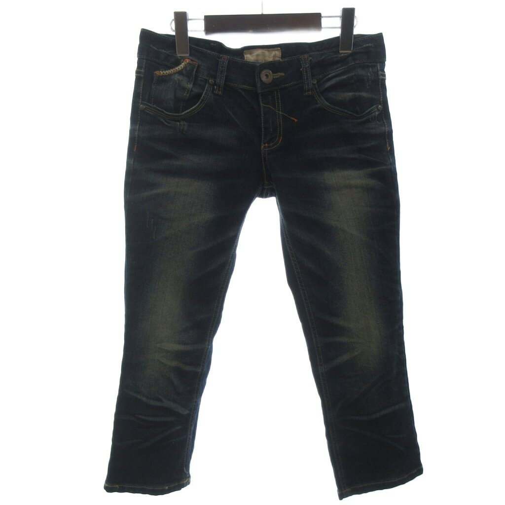 [Used] LOLITA JEANS Denim Pants Jeans, 3/4 Length, Distressed, Indigo, Size 28 ■ECB004 [Vector Used Clothing] 260511