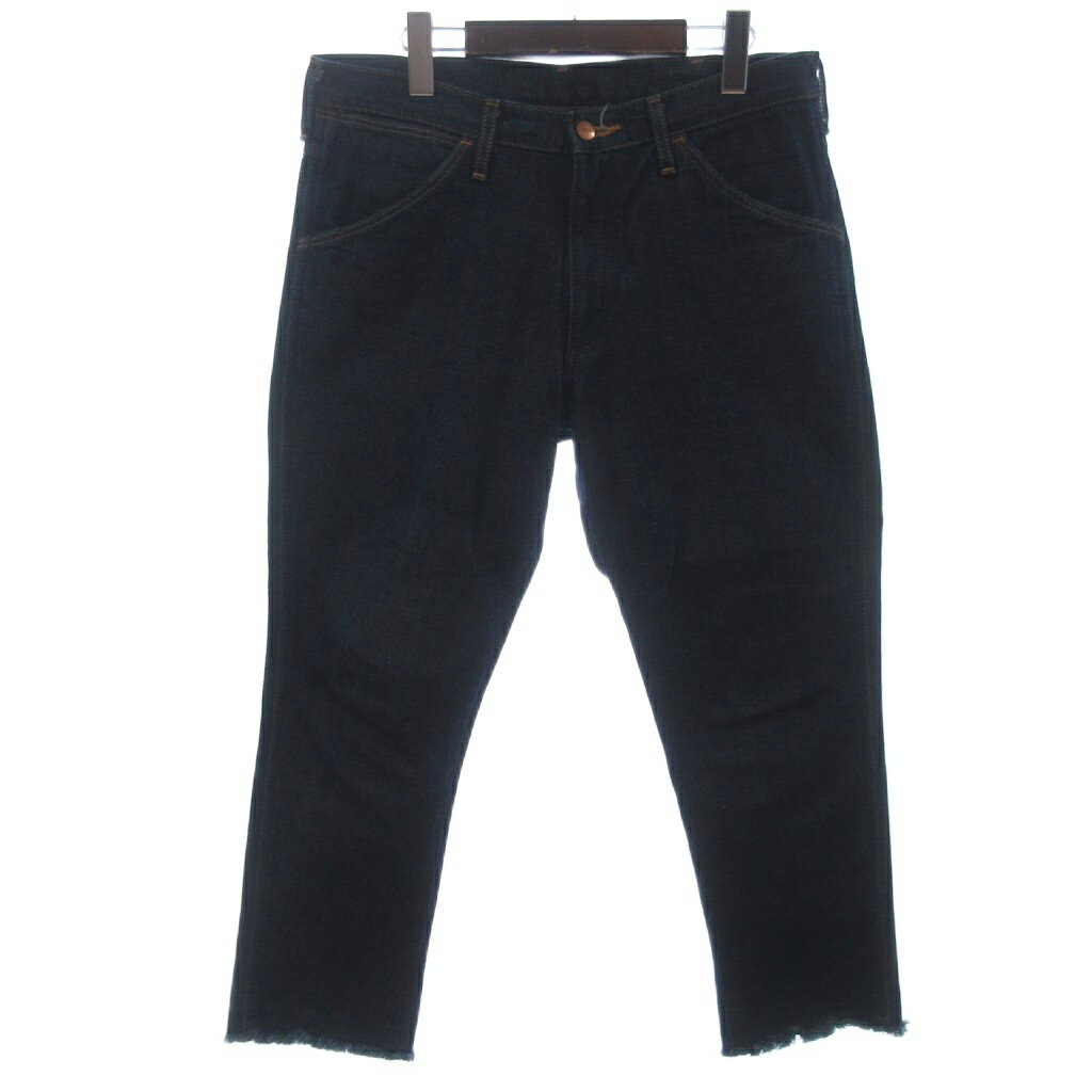 [Used] Wrangler Tapered Cut-Off Denim Jeans WM1711 Indigo Size M Women's [Vector Used Clothing] 260611