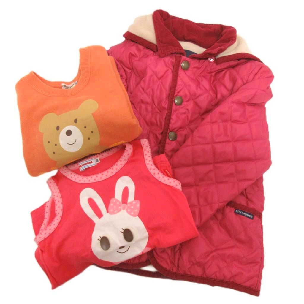 【中古】ミキハウス mikihouse 3点セット トレーナー ノースリーブカットソー キル...