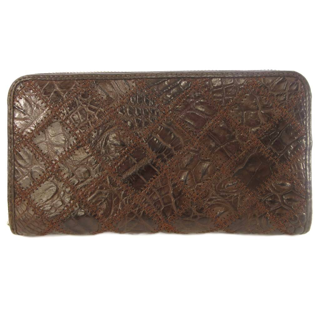 【新品】ナイル 　クロコダイル 　Crocodile　本革　長財布　パッチワーク 楽天市場】クロコダイル パッチワーク長財布 ラウンドファスナーの通販