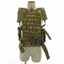 【中古】FLYYE INDUSTRIES チェストリグ タクティカルベスト 迷彩柄 ミリタリー サバゲー マガジンポーチ 米軍 カーキ 緑 グリーン /JS 0...