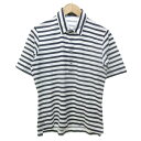 【中古】エポカ ウォモ EPOCA UOMO 美品 ボーダー ポロシャツ Tシャツ 紺 ネイビー 46 約M メンズ 【ベクトル 古着】 241219(4)