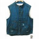 【中古】未使用品 カミヤ KAMIYA タグ付 24AW 希少 ファースト加工 Duck Vest ダックベスト ボロダック ヴィンテージ加工 ブルー M G1...