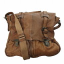 【中古】美品 ベンハートネルソン レザー ショルダーバッグ 斜め掛け 茶 ブラウン IBO69 0416 メンズ 【ベクトル 古着】 250416