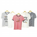【中古】ヒロミチナカノ hiromichi nakano Tシャツ カットソー 半袖 5点 5着 セット おまとめ ボーダー プリント L 白 赤 紺 0612...