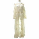 【中古】未使用品 ライト WRYHT 24SS タグ付 GATHERED FOLK DRESS 刺繍 シアー ロング ワンピース ドレス マキシ オフショルダー オールドジョー取扱い 241WT-DR04 ピンク 2 約M 0628 ■BL4 レディース 【ベクトル 古着】 250628(4)