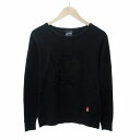 【中古】ビームスティ BEAMS T スウェット トレーナー ロゴ プリント 長袖 M 黒 ブラック 0726 ■MET1 レディース 【ベクトル 古着】 25...