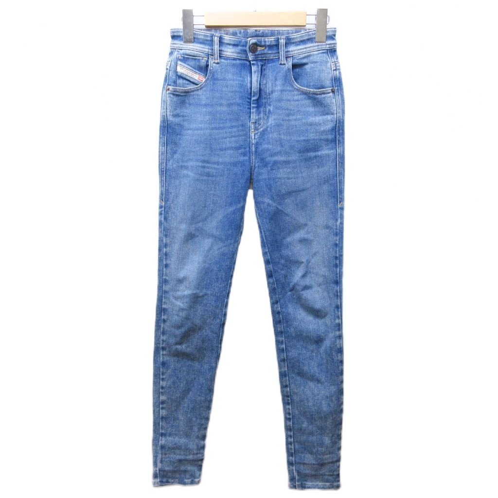 [중고] 디젤 DIESEL 1984 SLANDY-HIGH 데님 팬츠 청바지 빈티지 가공 스키니 하이 웨스트 24 블루 블루 계 IBO87 0207 [벡터 헌 옷] 260207