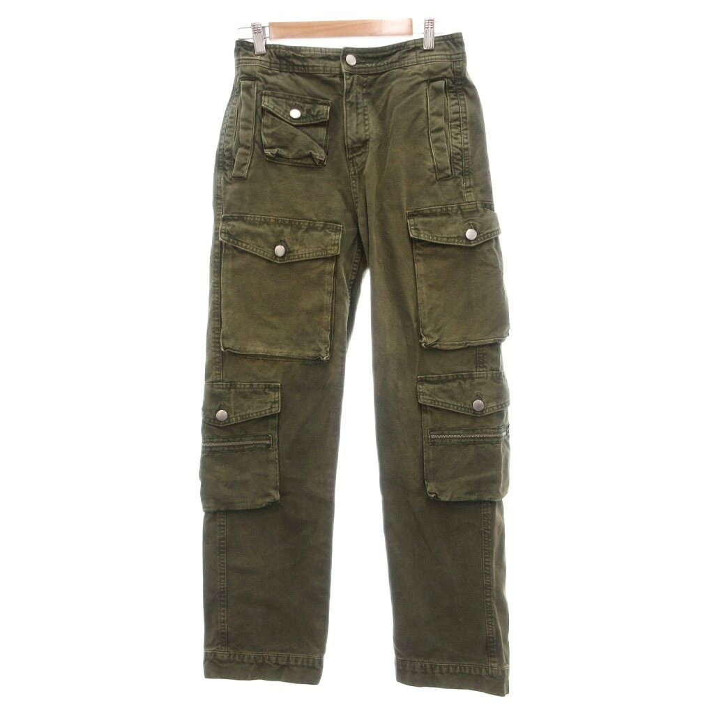[Used] ZARA Denim Pants Jeans Size S Khaki Multi-pocket Straight Silhouette /ML ■GY99 Men's [Vector Used Clothing] 260421