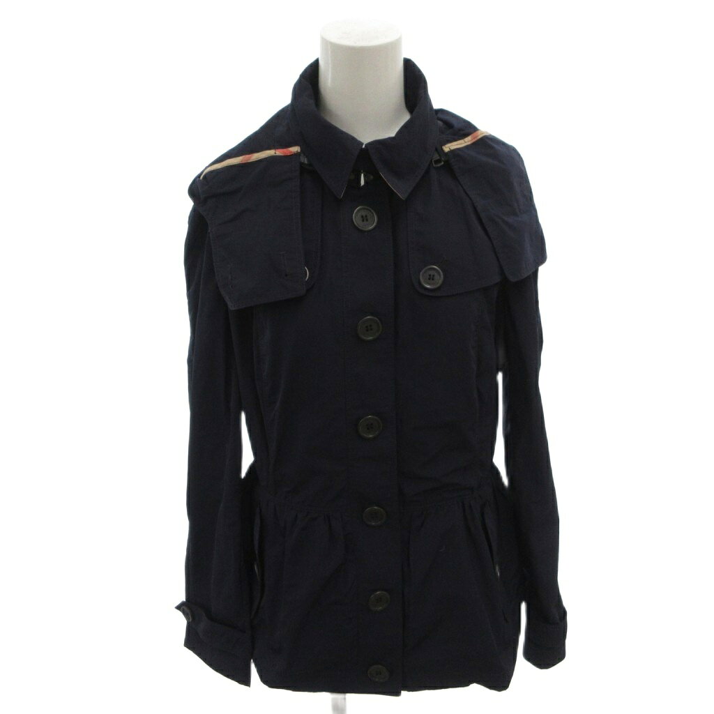 中古 バーバリーブリット BURBERRY BRIT フード付きジャケット 44 紺 ネイビー 長袖 無地 TL WY レディー auc-vector-21218600 ブランド古着の買取販売ベクトル パッケージ画像