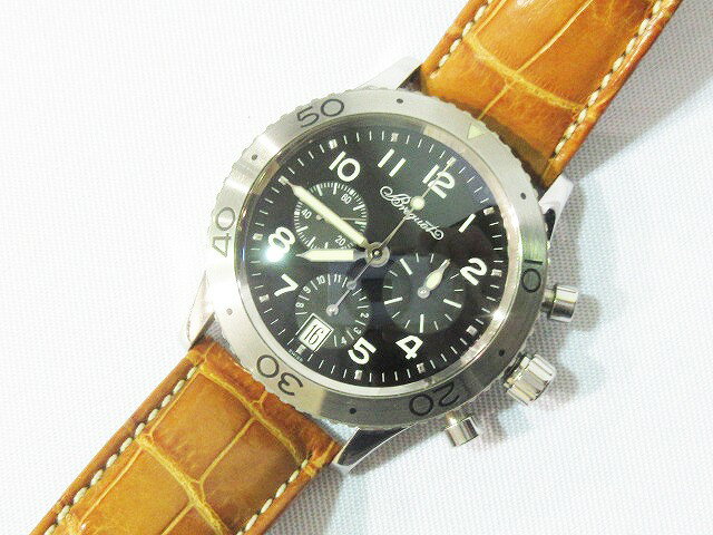 【中古】ブレゲ BREGUET 腕時計 トランスアトランティック TYPE XX 3820 レザー  ...