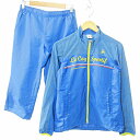 【中古】ルコックスポルティフ le coq sportif 美品 セットアップ ハーフパンツ ジャージ 上下 ゴルフ ウエア ロゴ プリント L 青 0920 ■GY09 レディース 【ベクトル 古着】 240920(4)