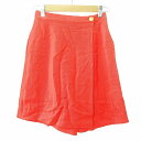 【中古】フォクシー ブティック FOXEY BOUTIQUE キュロット スカート ショート パンツ ラップ 巻き ウール 40 赤 0919 ■GY09 レディース 【ベクトル 古着】 240919