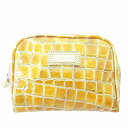 【中古】コッコフィオーレ COCCO FIORE ポーチ 小物入れ 型押し エナメル パテント イエロー 黄色 1015 レディース 【ベクトル 古着】 241...