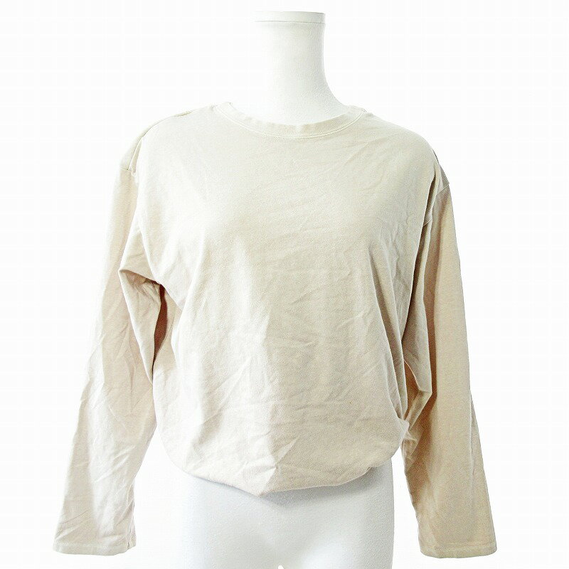 【中古】スナイデル SNIDEL クロップド デザインカット プルオーバー カットソー 長袖 F ベージュ 0207 ■GY09 レディース 【ベクトル 古着】 250207