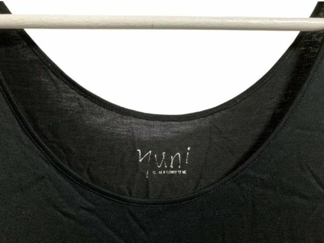 【中古】yuni ユニ インナー ワンピース ノースリーブ F コットン混 黒 ブラック レディース 【ベクトル 古着】 240810