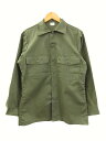【中古】ヴィンテージ VINTAGE 80s U.S.ARMY ユーティリティシャツ ミリタリーシャツ OG-507 オリーブ 14.5 メンズ 【ベクトル 古...