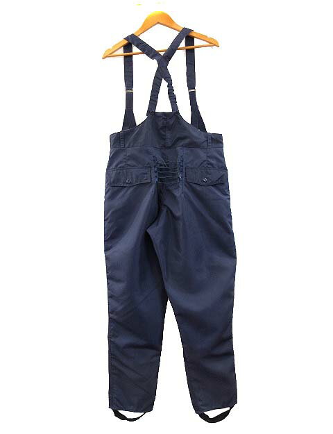 【中古】ヴィンテージ VINTAGE 60s イタリア軍 AIR FORCE フライトパンツ アビエイターパンツ オーバオール ネイビー メンズ 【ベクトル 古着】 240923