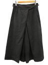 【中古】デッサンドモード Dessin de mode クロップド タック パンツ ワイド 1 ブラック 黒 ウール ツイル ボトムス レディース 【ベクトル 古着】 241028