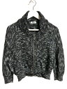 【中古】ヒロコビス HIROKO BIS ニット ブルゾン ジャケット 11 切替 ダブルジップ ウール 黒 ブラック 白 ホワイト 長袖 上着 レディース 【ベクトル 古着】 241029(4)