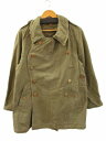 【中古】ヴィンテージ VINTAGE フランス軍 40s M-38 モーターサイクルジャケット バンブーボタン 木製ボタン オリーブ 2 メンズ 【ベクトル 古...
