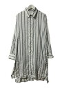 【中古】ルイス Lui's ロングシャツ ストライプ 長袖 F ホワイト トップス 【ベクトル 古着】 241122(4)