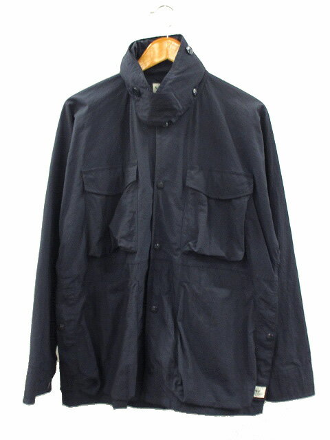 【中古】ササフラス SASSAFRAS Digs Crew Jacket ディグスクルージャケット S ネイビー ブルゾン ナイロンジャケット アウター メンズ 【ベクトル 古着】 241202