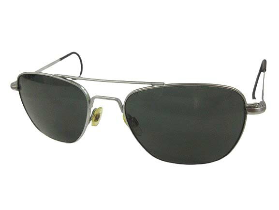 【中古】Randolph Engineering ランドルフエンジニアリング AVIATOR MATTE CHROME サングラス ブラック シルバー アイウェア メンズ 【ベクトル 古着】 250106