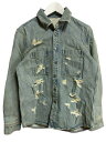 【中古】センソユニコ JNBY デニム シャツ ジャケット 38 ダメージ加工 コットン ライトブルー 長袖 レディース 【ベクトル 古着】 250117