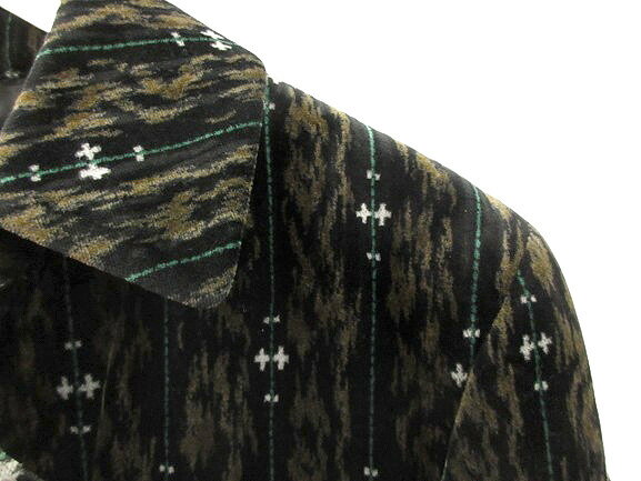 【中古】コムデギャルソンオムプリュス COMME des GARCONS HOMME PLUS ベロア ストライプ セットアップ L ブラウン ブラック ジャケット パンツ ボトムス 上下セット メンズ 【ベクトル 古着】 250205