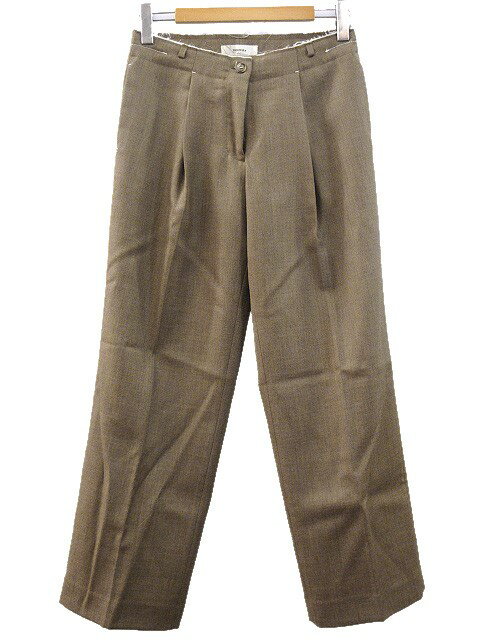 【中古】トゥデイフル TODAYFUL Lowwaist Wool Trousers ローウエスト ウール トラウザーズ パンツ 38 ベージュ 2024AW ボトムス レディース 【ベクトル 古着】 250223
