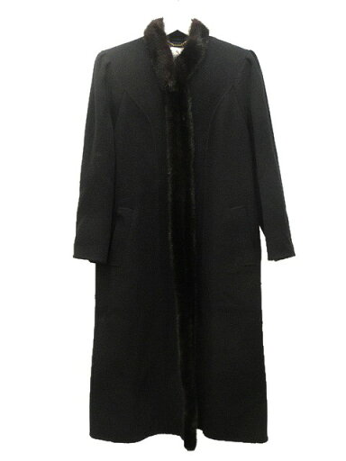 【中古】PARIA de ファー付き ロングコート 9号 カシミヤ混 アウター 上着 ミンクファー レディース 【ベクトル 古着】 250302 【中古】PARIA de ファー付き ロングコート 9号 カシミヤ混 アウター 上着 ミンクファー レディース 【ベクトル 古着】 250302