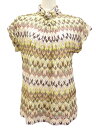 【中古】ミッソーニ MISSONI 透かし ニット カットソー 42 マルチカラー フレンチスリーブ トップス レディース 【ベクトル 古着】 250331(4)
