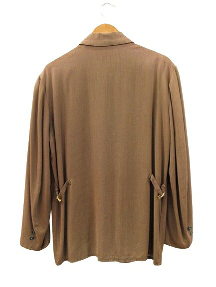 【中古】ヴィンテージ VINTAGE WAVERLY 50s ギャバジャン ギャバジンジャケット アジャスターベルト ブラウン メンズ 【ベクトル 古着】 250416