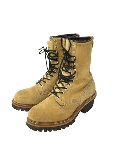 【中古】レッドウィング REDWING 90s 8218 ロガーブーツ PT91 スウェード スチールトゥ ベージュ 7D メンズ 【ベクトル 古着】 250419 【中古】レッドウィング REDWING 90s 8218 ロガーブーツ PT91 スウェード スチールトゥ ベージュ 7D メンズ 【ベクトル 古着】 250419