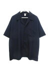 【中古】キャルトップ CalTop ソリッド オープンカラーシャツ SOLID S/S SHIRT 3003 L 紺 ネイビー 半袖 トップス USA製 メンズ...