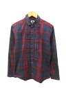 【中古】バグッタ Bagutta チェックシャツ スリムフィット SLIM FIT S マルチカラー 長袖 イタリア製 トップス メンズ 【ベクトル 古着】 250428
