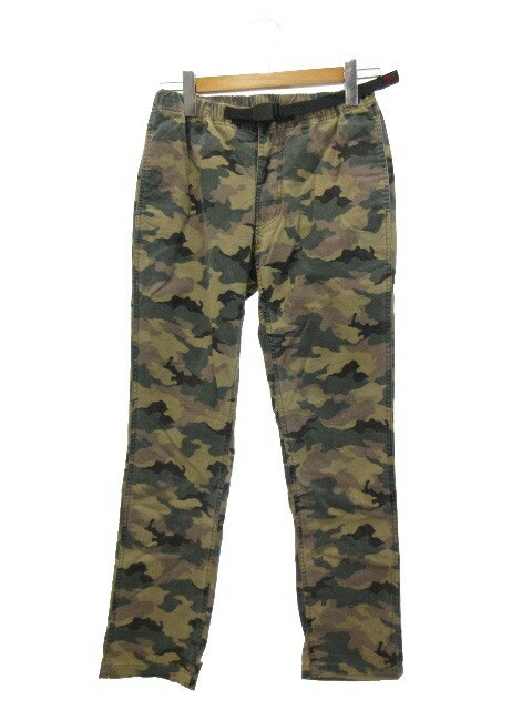 【中古】グラミチ GRAMICCI ニューナローパンツ カモフラ柄 NN-PANTS Camouflage Pattern 0816-NOJ-C S グリーン系 ブラウン系 迷彩 ボトムス メンズ 【ベクトル 古着】 250525