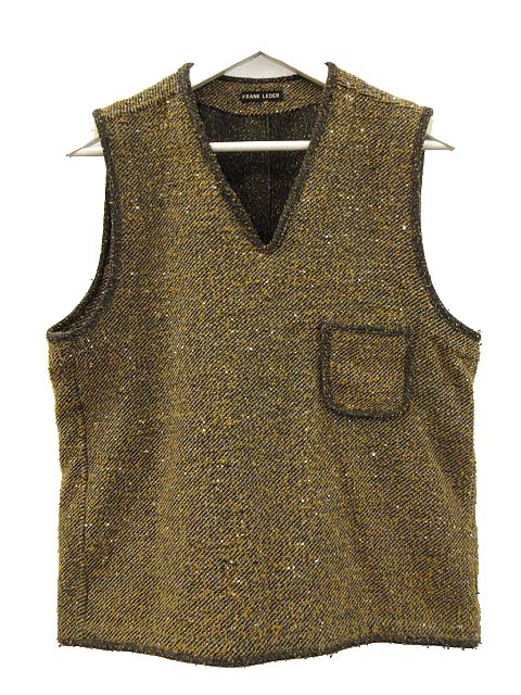 楽天ブランド古着の買取販売ベクトル【中古】フランクリーダー FRANK LEDER ネップ ウール ベスト イエロー系 ドイツ製 メンズ 【ベクトル 古着】 250608